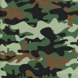 Katoen Print | Swafing -  Army  - Green