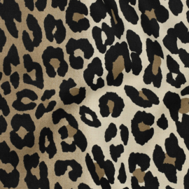 Cotton Twill Stretch - Leopard Brown