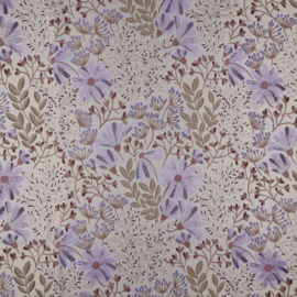 Jaquard - Flowers - Doublesided - Purple
