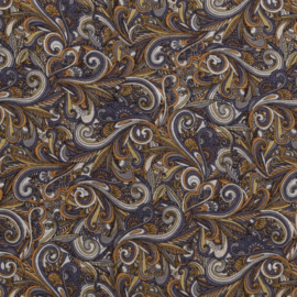 Jacquard - Paisley   - Blue Ochre