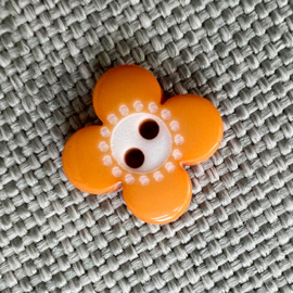 Knoop - Mini Bloem - Oranje - 12 mm