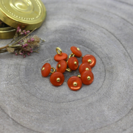 Atelier Brunette  Buttons |  Jewel - Tangerine  9 mm