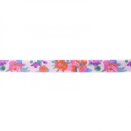 41252 elastisch biaisband bloem lila 15mm
