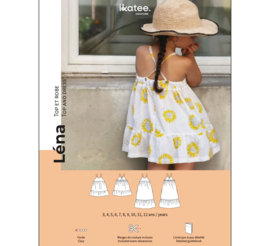 Ikatee Patterns - Lena  Top or Dress - 3-12 jaar  - Paper Sewing Pattern