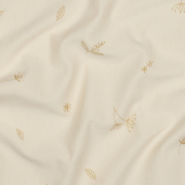 Verhees Textiles - Jersey Tricot Organic -  Flowers - Natural