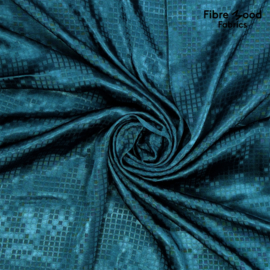 Fibremood - Viscose Glans - Jacquard Blocks - Petrol