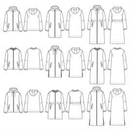Ikatee Pattern | Quimper - Raincoat or Parka - Women - Size 32-52