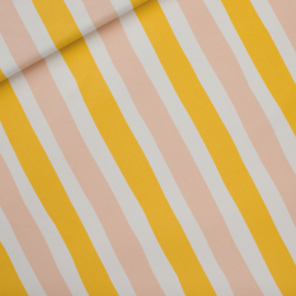 See You at Six - French Terry - Verticals  - Papyrus Creme