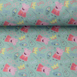 Swafing - Katoen Print - Peppa Pig - Green