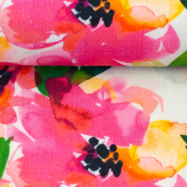 Swafing - Haren  - Double Gauze - Big Flowers Multicolore