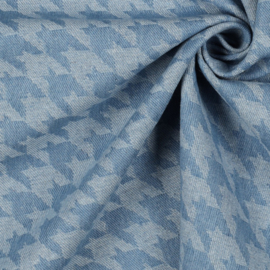 Verhees Textiles - Jeans - Pied de Poule - Light  Blue