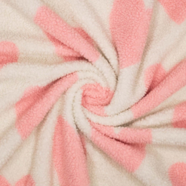 Teddy- Big Heart - Pink Off White