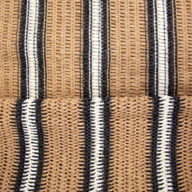 Raffia - Paper Knit - Stripe - Black White