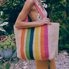 Raffia - Paper Knit - Stripe - Various Colors