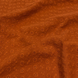 Double Gauze Embroidery - Terra