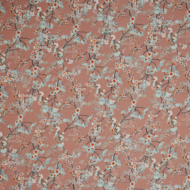 Viscose Radiance - flowers - Soft Pink