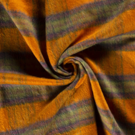 Wool Mixed Brushed - Check - Ochre