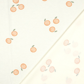 Wafel Tricot - Oranges - Ecru