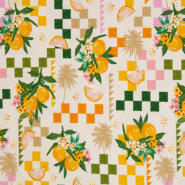 Swafing Tricot-  Citrus  - Off White