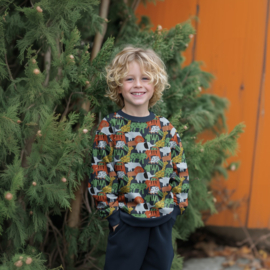 Verhees  French Terry  - Safari Animals