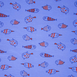 Katia Fabrics - Jersey Tricot - Fishes Blue