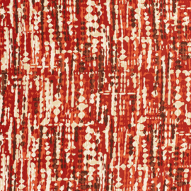 Viscose Twill - Waterpainted Stripes -  Brique