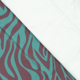 Stepped - Quilted - Zebra   - Double Sided -  Mauve Petrol