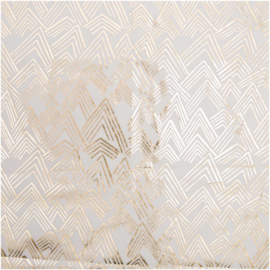 Katoen | Ecru met hot foil print | Rico Design