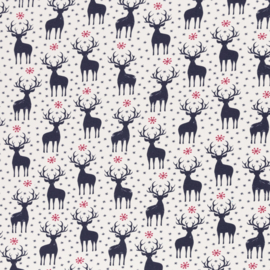 Swafing French Terry - Christmas Deer  - Navy