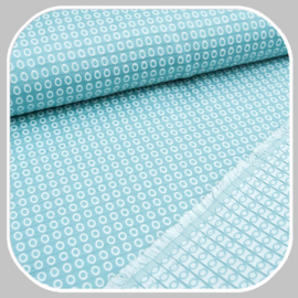 katoen viscose | geo ovaal | mint-wit