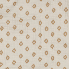 Verhees Textiles - Double Gauze Organic - Bohemian  -  Natural