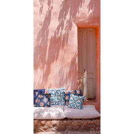 Verhees Textiles - Canvas - Shells - Blue Orange