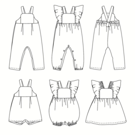 Ikatee Pattern | Faro Jumpsuit, Romper and Dress  - Baby  1 month - 4yr