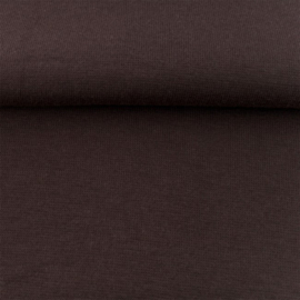 Tricot  Boordstof uni -  Dark Brown 