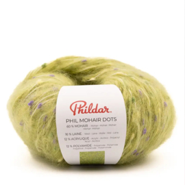 Phil Mohair Dots - Vert de Bourgeon