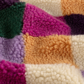 Teddy -  Blocks   - Ecru Pink  Green