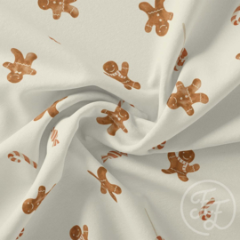 Family Fabrics | French Terry  Print | Gingerbread Man