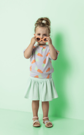 Qjutie - French Terry Print   - Carrots - Lavender