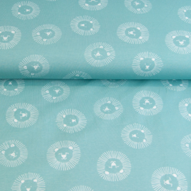 Tricot print | Swafing - Little King - Lion | Aqua