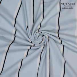 Fibremood 20 - Viscose Linnen - Fresh Stripes Vertical - Blue