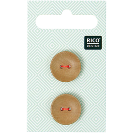 Rico Design | Houten Knoopjes - 2 stuks - 1,8 cm