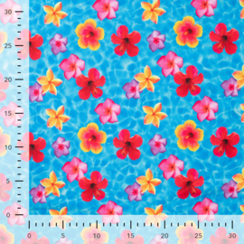 Swimwear UPF 50+ - Chlorinated Resistance - Tropical Flowers