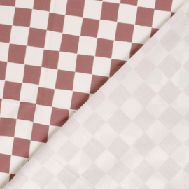 French Terry Organic   - Checks   - Lilac