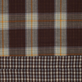 Verhees Textiles - Double Gauze Checks - Double Sided -  Brown  Combo