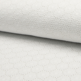 Katoen Broderie  de Luxe | Optical White  - 450