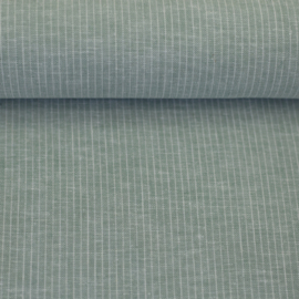 Swafing  - Linnen Katoen   -  Pencil Stripes   - Mint 101263