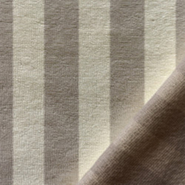 Badstof - Bamboo Katoen - Streep - Ecru Grey