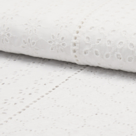 Katoen Broderie  de Luxe | Optical White  - 950