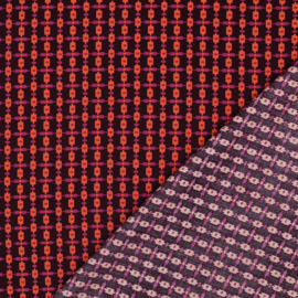 Verhees - LENZING™ ECOVERO™ - Geoprint   - Aubergine Orange