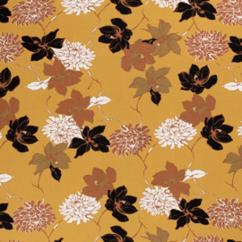 Viscose  - Flower   - Ochre